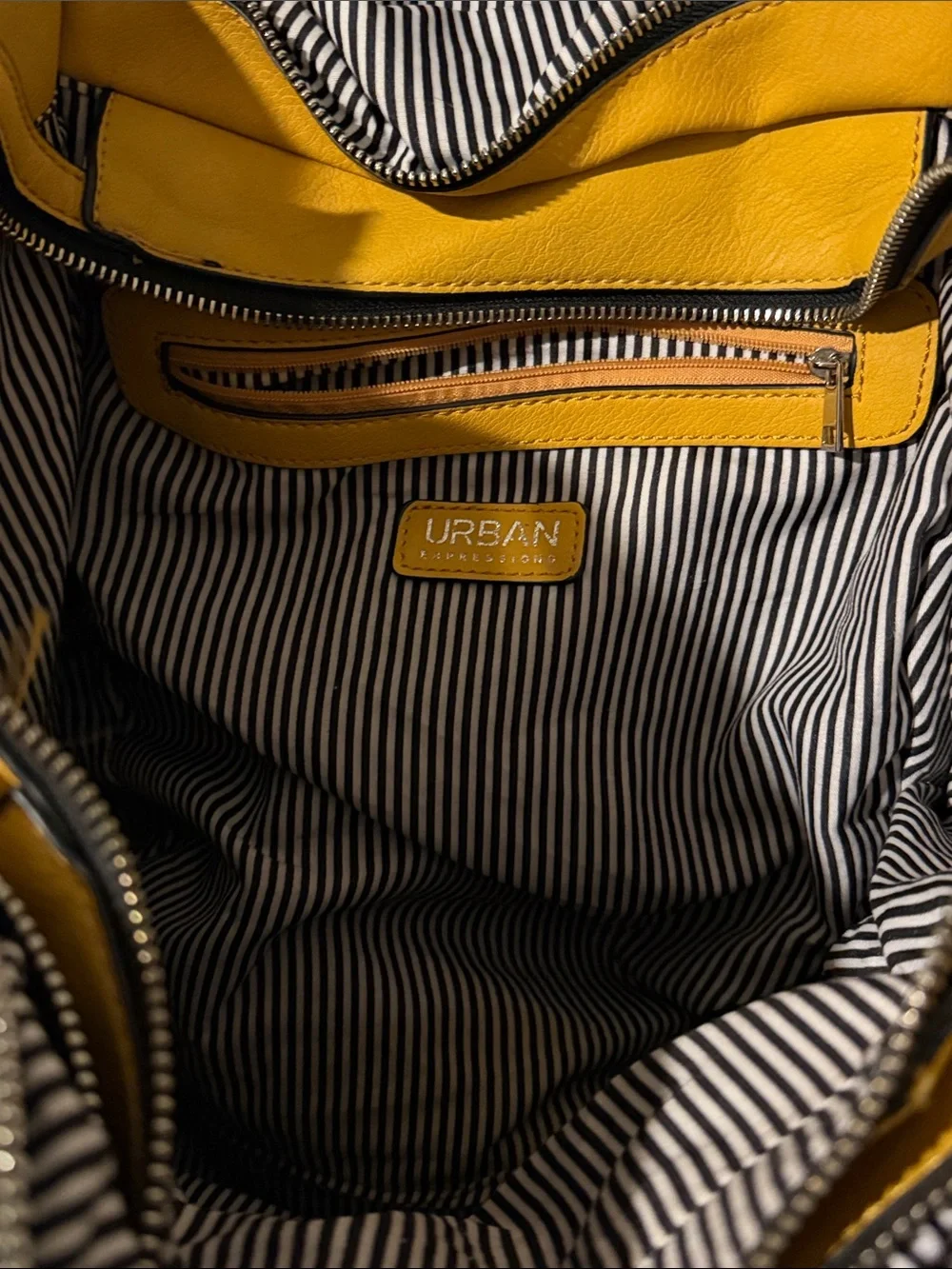 Urban Expressions Mustard Yellow Leather Tote